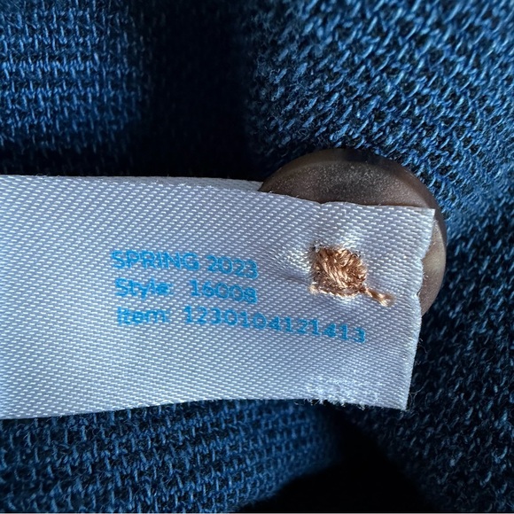 Marine Layer Indigo Archive Sawyer Camp Shirt Size Large 41223 - Picture 11 of 13